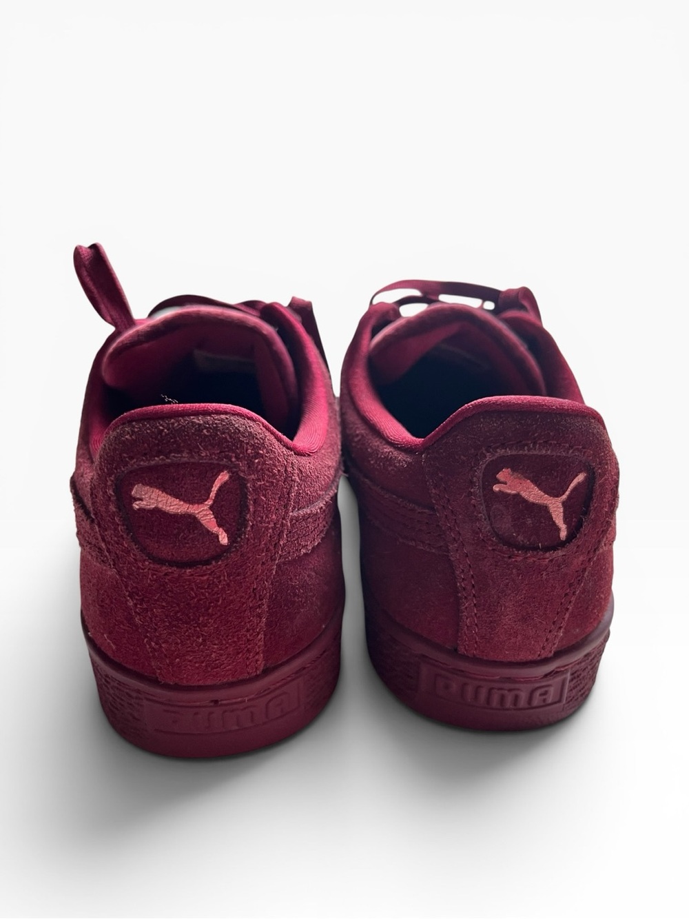 Puma Suede Low-Top Sneakers - Wine/Burgundy - Picture 4 of 8